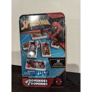 Marvel Spider-Man Dominoes in Metal Tin New Sealed Fun Kids Games